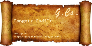 Gangetz Csát névjegykártya