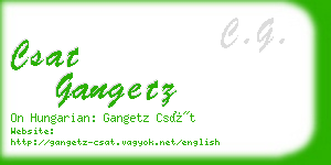 csat gangetz business card